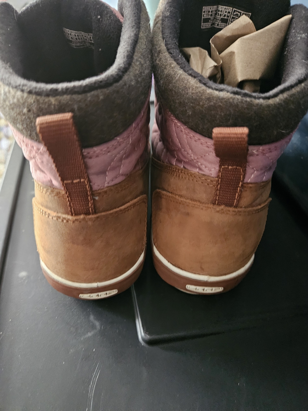 KEEN Women's Brown and Pink Lace-Up Waterproof Boots - Picture 3 of 4